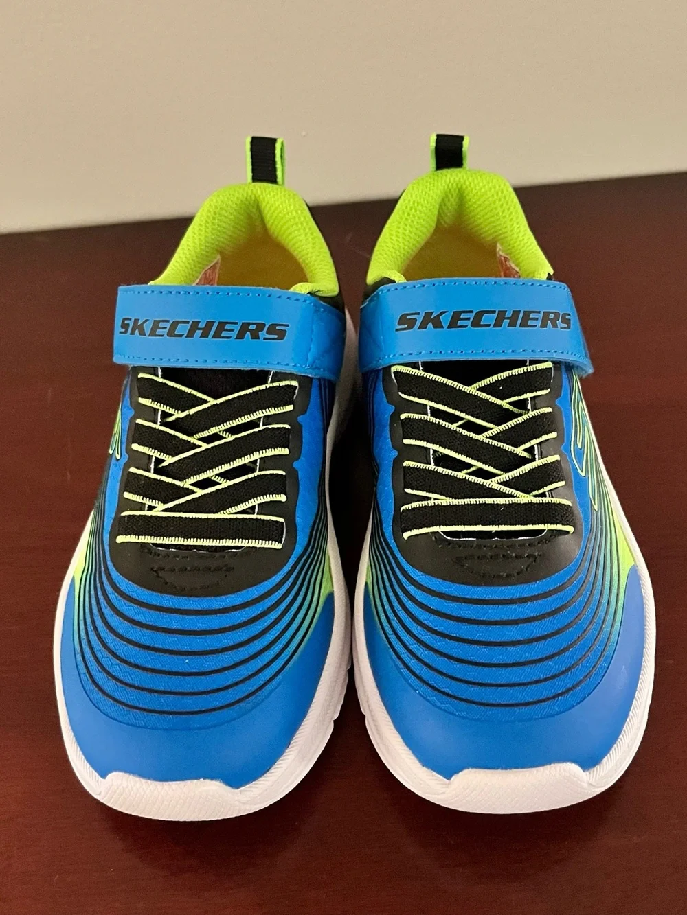 Skechers® Microspec Advance Boys' Sneakers Lime Green/Blue Size 12 New